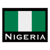 Nigeria with Nigerian Flag (West Africa)