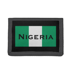 Nigeria with Nigerian Flag (West Africa) Trifold Wallet