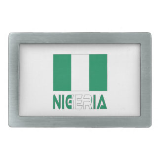 Nigeria with the Nigerian Flag Belt Buckle