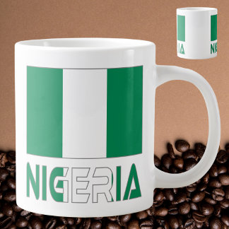 Nigeria with the Nigerian Flag  Giant Coffee Mug