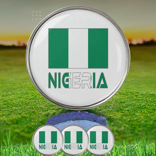 Nigeria with the Nigerian Flag  Golf Ball Marker (Creator Uploaded)