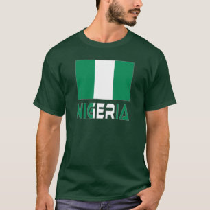 Nigeria with the Nigerian Flag  T-Shirt