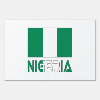 Nigeria with the Nigerian Flag Yard Sign