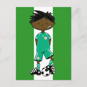 Nigeria World Cup Soccer Boy Postcard