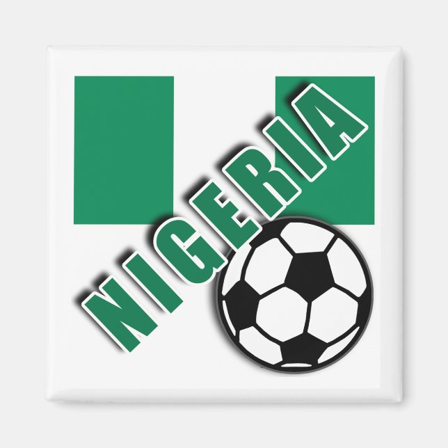 NIGERIA World Soccer Fan Tshirts Magnet (Front)