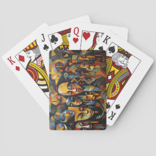 Nigerian Abstract Art, Africa Art Poker Cards