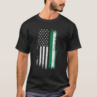 Nigerian American Flag Hoodie Pride Nigeria Usa Ho T-Shirt