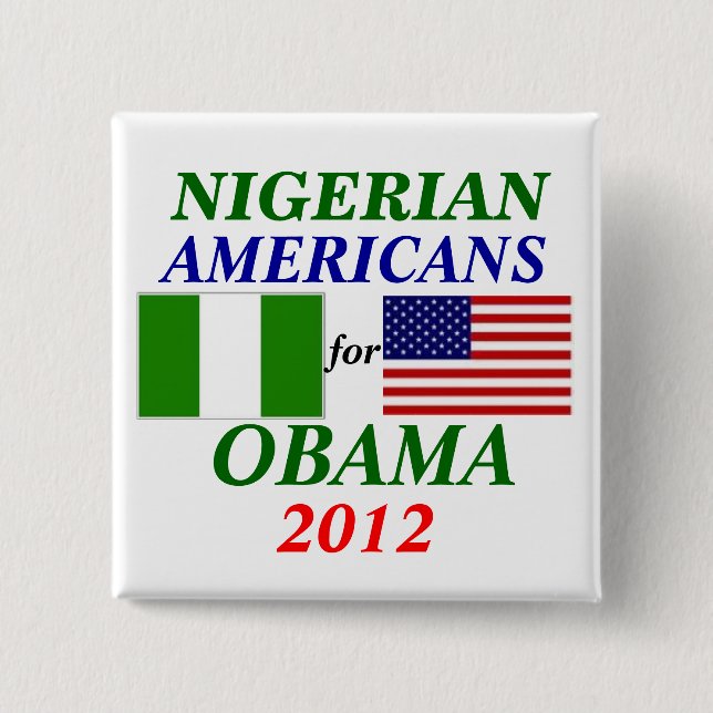 Nigerian americans for Obama Pinback Button (Front)
