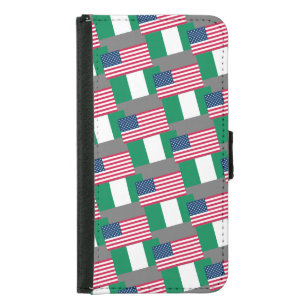 Nigerian and USA Flags Together Phone Case Design