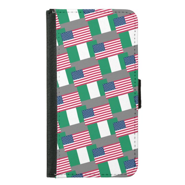 Nigerian and USA Flags Together Phone Case Design (Front)