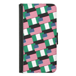 Nigerian and USA Flags Together  Samsung Galaxy S5 Wallet Case
