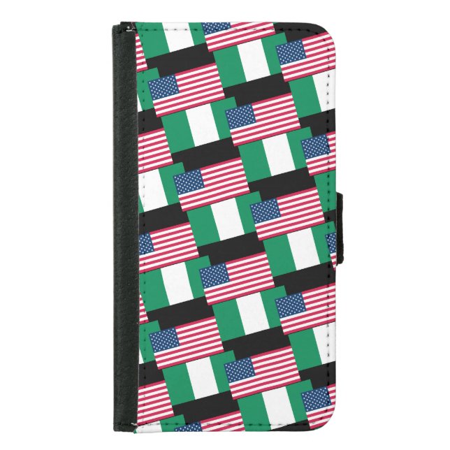 Nigerian and USA Flags Together  Samsung Galaxy Wallet Case (Front)