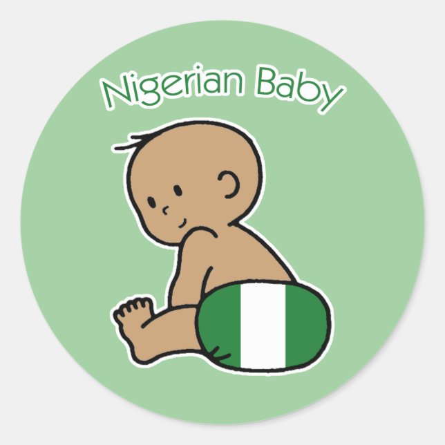 Nigerian Baby Classic Round Sticker (Front)