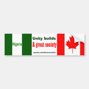 nigerian canadian bumper sticker
