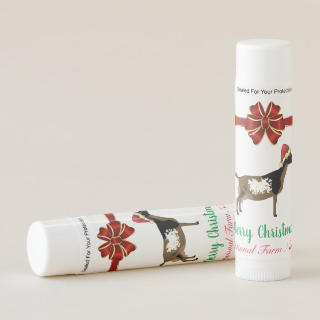 Nigerian Dwarf Dairy Goat Christmas Lip Balm (Front)