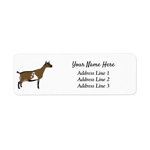 Nigerian Dwarf Dairy Goat Return Address Label