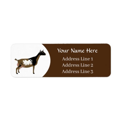 Nigerian Dwarf Dairy Goat Return Address Label