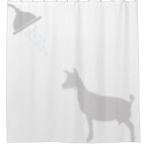 Nigerian Dwarf Dairy Goat Silhouette Shadow Buddie Shower Curtain