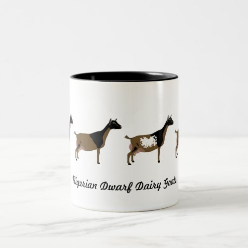 Nigerian Dwarf Dairy Goats Two_Tone Coffee Mug