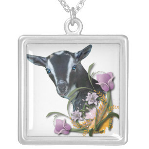 Nigerian Dwarf Goat  Floral Necklace