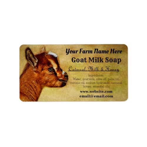 Nigerian Dwarf Kid Goat Milk Soap Label