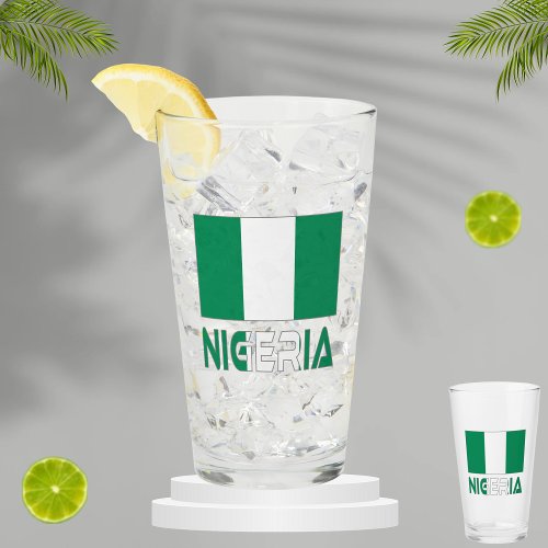 Nigerian Flag and Nigeria Glass