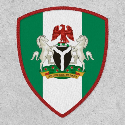 Nigerian Flag  Coat of Arms Flag of Nigeria Patch