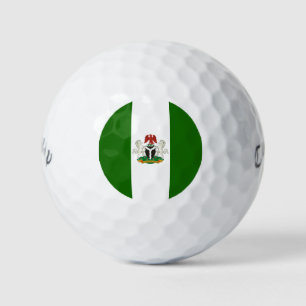 Nigerian flag-coat of arms golf balls