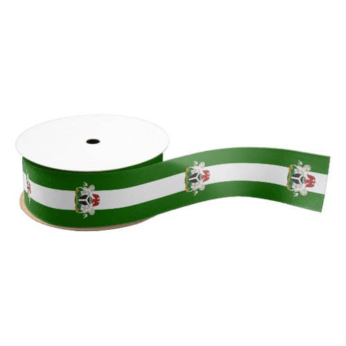 Nigerian flag_coat of arms    grosgrain ribbon