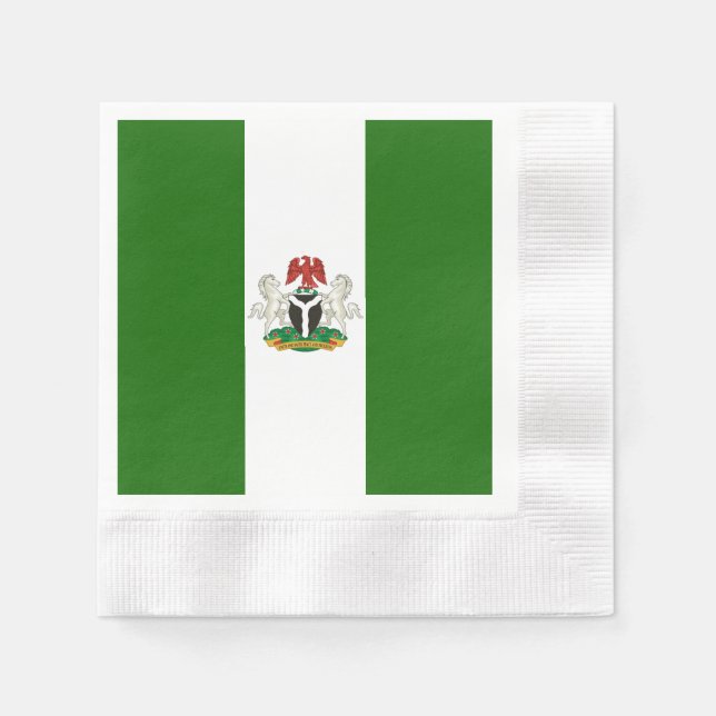Nigerian flag-coat of arms napkins (Front)