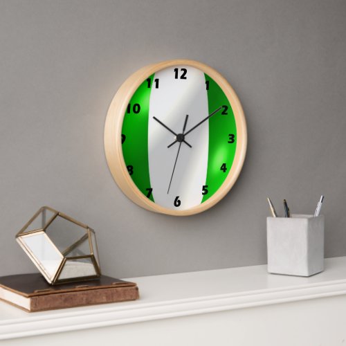 Nigerian Flag Design Clock