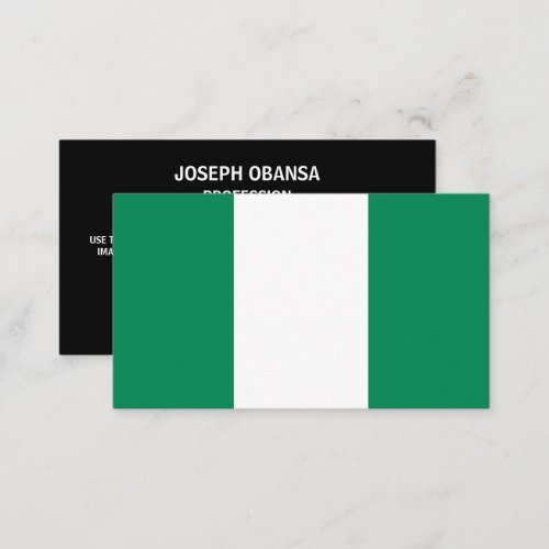 Nigerian Flag Flag of Nigeria Business Card