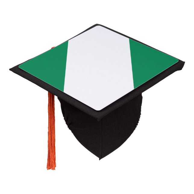 Nigerian flag graduation cap topper (Angled)