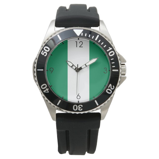 Nigerian Flag (Nigeria) Watch (Front)