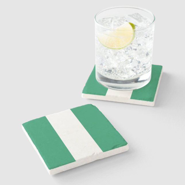 Nigerian Flag Stone Coaster (Side)