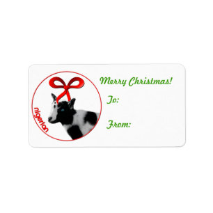 Nigerian Goat Christmas Gift Tag Sticker
