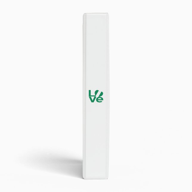 Nigerian Green LOVE Heart Flag  Binder (Spine)