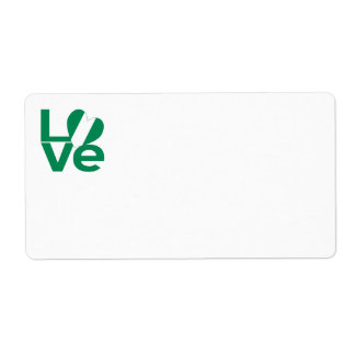 Nigerian Green LOVE Heart Flag  Label