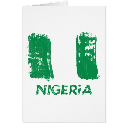 Nigerian grunge flag design cards (Front)