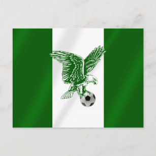 Nigerian Super Eagles flag of Nigeria Postcard