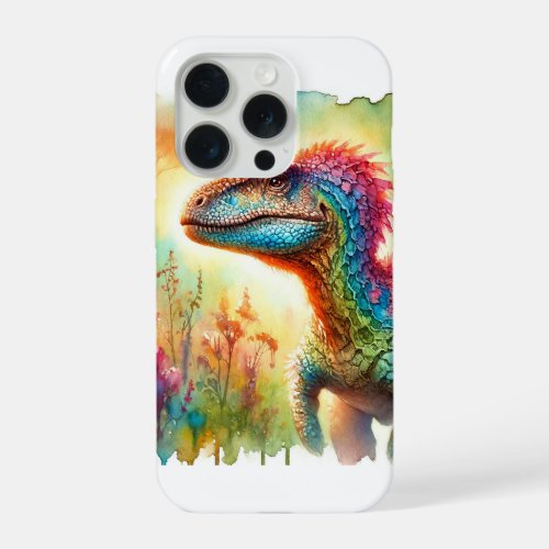 Nigersaurus in Watercolor 150624AREF103 _ Watercol iPhone 15 Pro Case