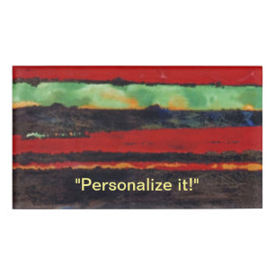 "Night Ambush" red and green tracers at night Name Tag