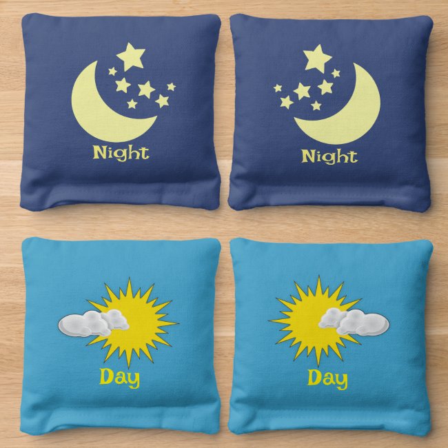 Night and Day Design Cornhole Bean Bags