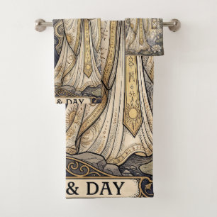 Night and Day Goddesses Bath Towel Set