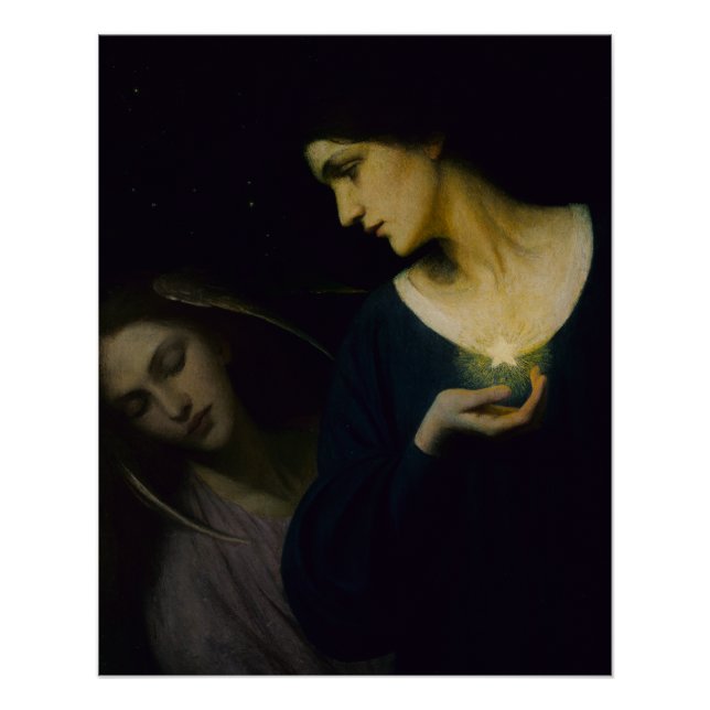 "Night and Her Daughter Sleep" Glossy Poster (Front)
