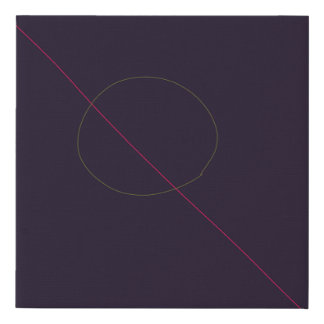 NIght and Moon Faux Canvas Print