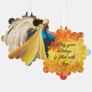 Night Angel Paper Ornament Card