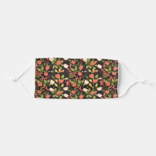 Night Apple Tree Orchard Floral Garden Pattern Adult Cloth Face Mask