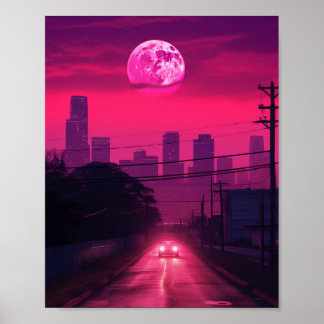 Night at Houston Texas USA Poster