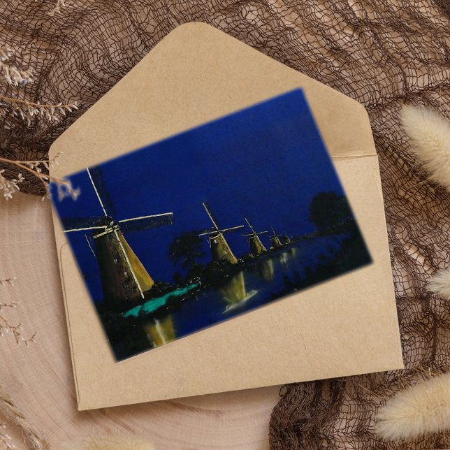 Night at Kinderdijk Card (Creator Uploaded)